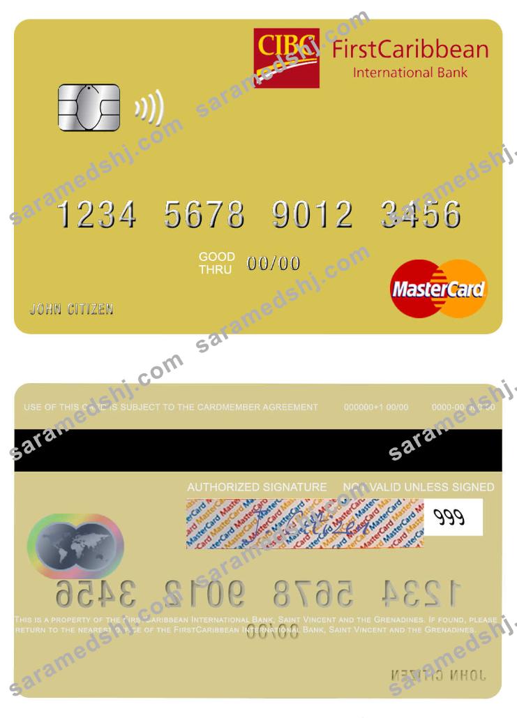 Saint Vincent and the Grenadines FirstCaribbean International Bank mastercard
